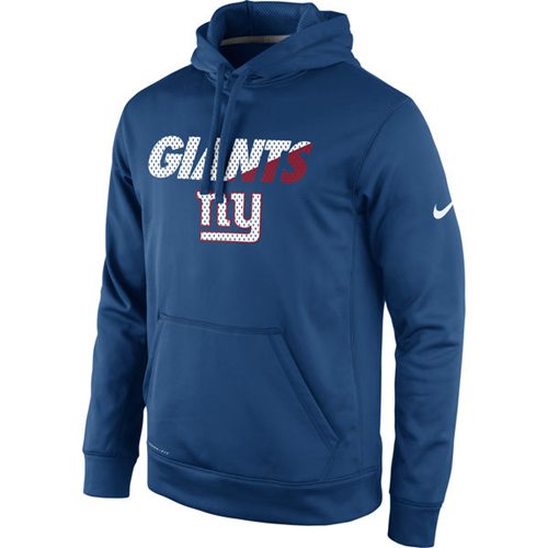 New York Giants Nike Kick Off Staff Performance Pullover Hoodie Royal - Click Image to Close